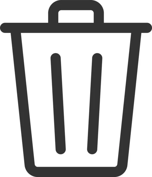 Delete Trash Remove Icon Outline Style — 图库矢量图片