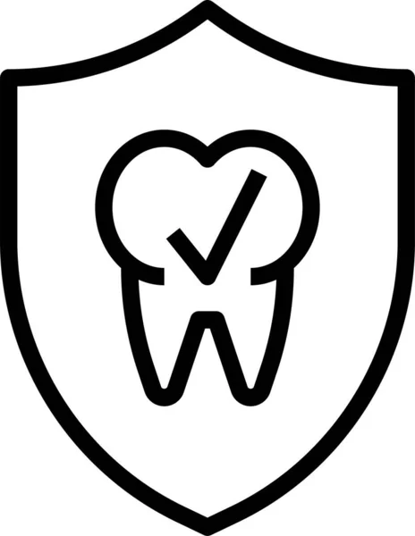 Dış Dişçi Simgesini Ana Hat Biçiminde Temizle — Stok Vektör