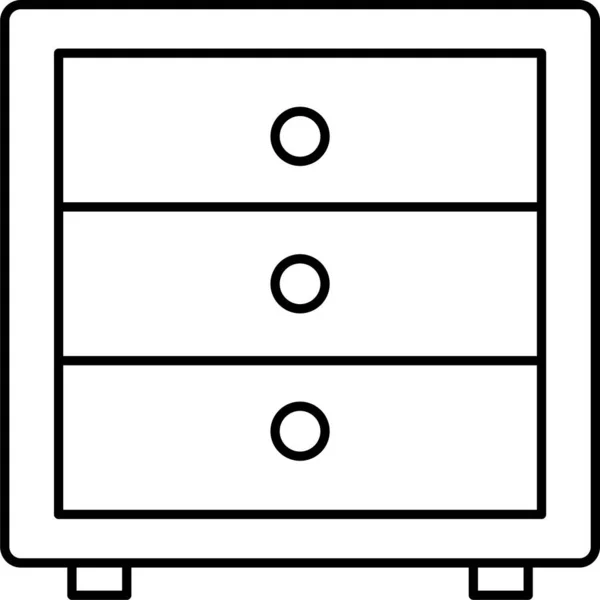 Symbolbild Für Archivkabinett — Stockvektor