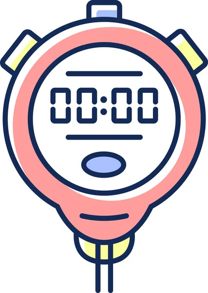 Speed Timer Countdown Chronometer Icon Filled Outline Style — Stock Vector