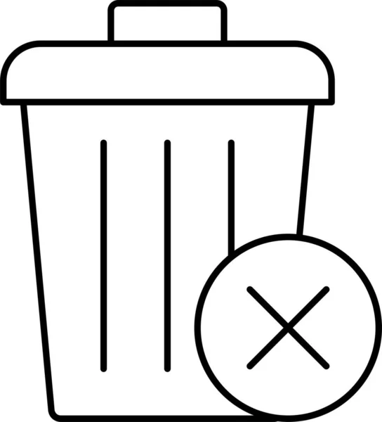 Lixo Excluir Remover Ícone — Vetor de Stock