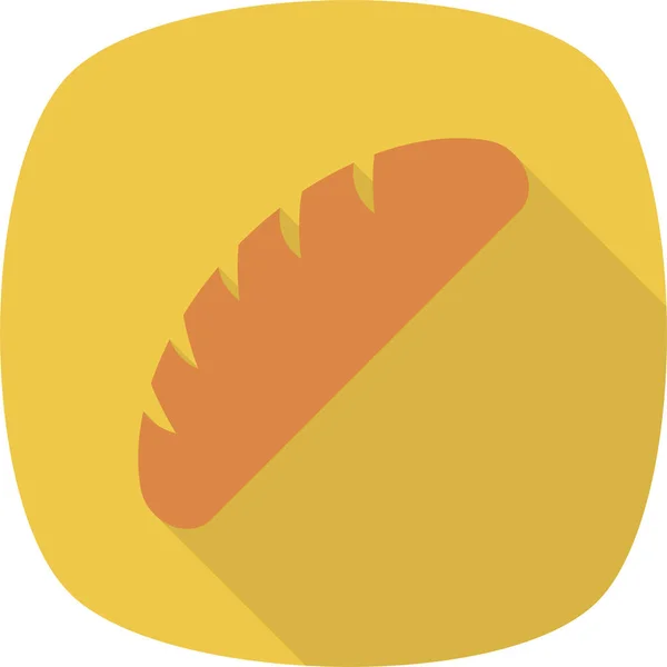 Bakery Bread Long Icon Flat Style — Stock Vector