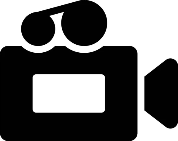 Kamera Gerät Film Symbol Solid Stil — Stockvektor