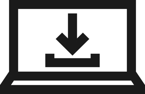Backup Computer Download Symbol Solidem Stil — Stockvektor