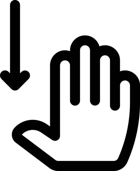 Значок Жеста Вниз Пальца — стоковый вектор