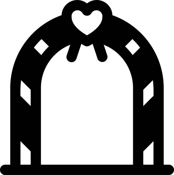 結婚式の祭壇門のアイコン — ストックベクタ