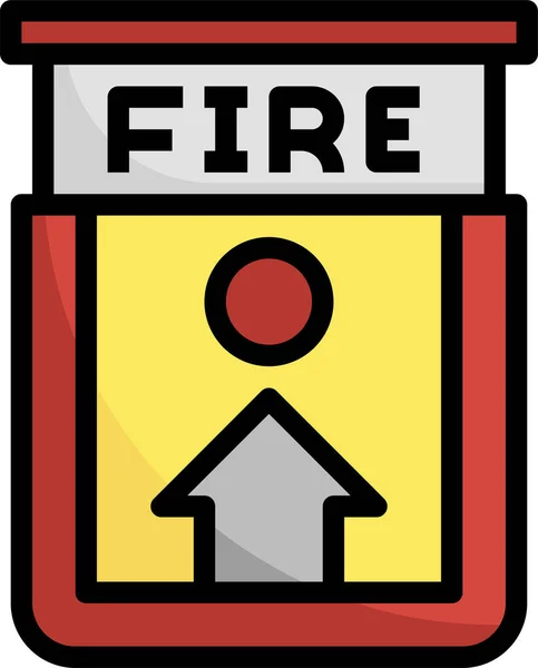 Icône Système Alarme Incendie — Image vectorielle