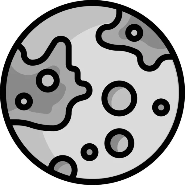 Moon Planet Solar Icon — Stock Vector