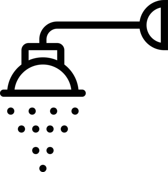 Bath Bathroom Clean Icon Outline Style — Stock Vector