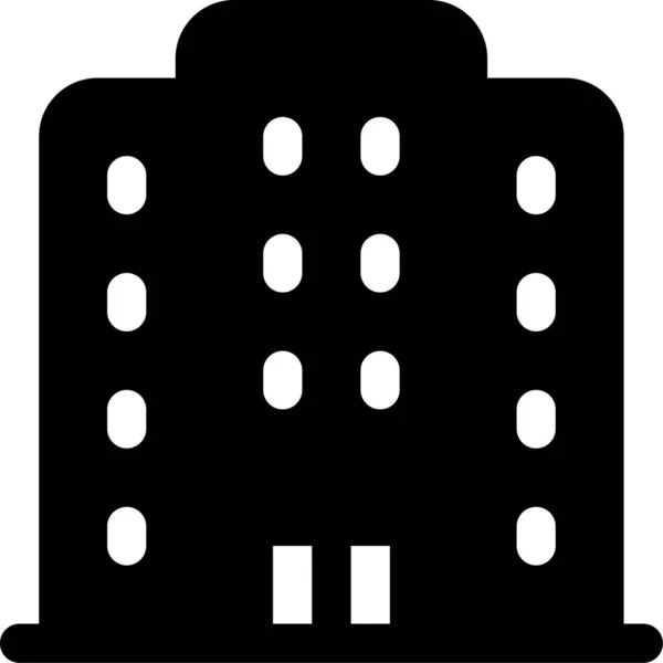 Hotel Resort Apartment Icon — Stock Vector