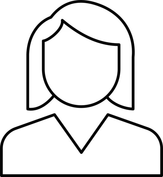 Empleado Chica Icono Femenino — Vector de stock