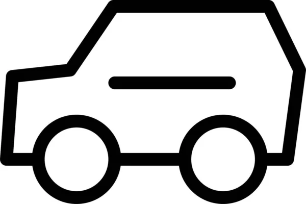 Публічна Іконка Автомобіля Стилі Контур — стоковий вектор
