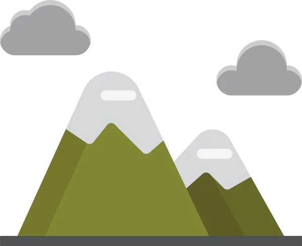 Viaje Montaña Icono — Vector de stock