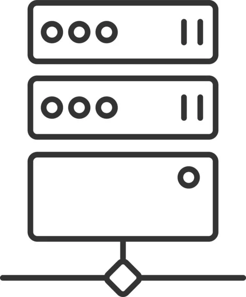 Privacidad Internet Acceso Recursos Línea Icono Del Servidor Proxy — Archivo Imágenes Vectoriales