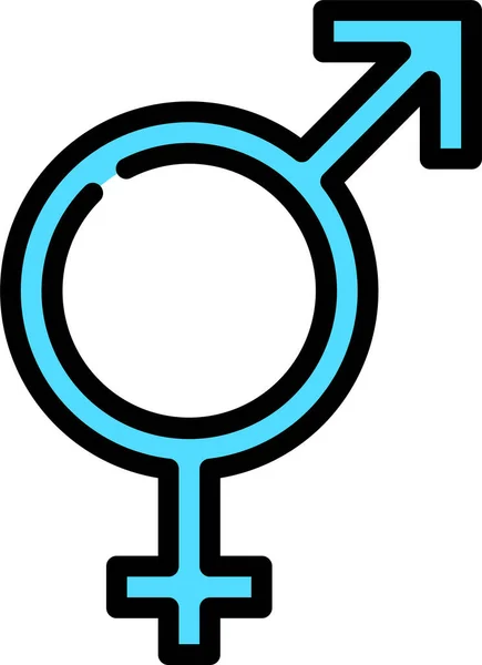 Transgender Lgbt Homoseksueel Icoon Gevulde Stijl — Stockvector