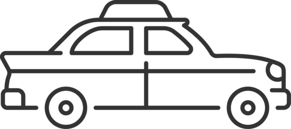 Taxi Calle Coche Icono — Vector de stock