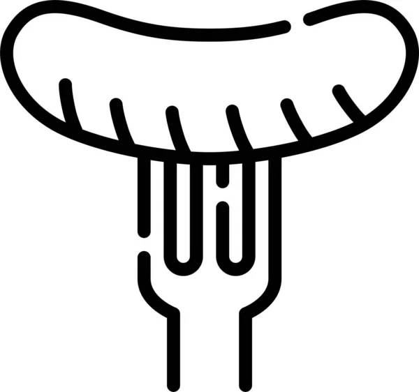 Sausage Food Meat Icon — 图库矢量图片