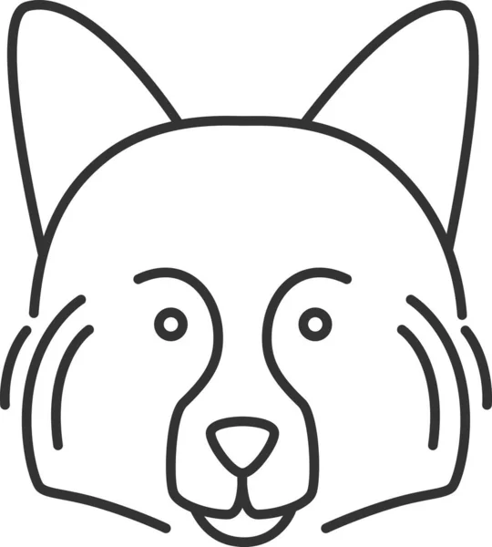 Breed Dog German Icon Outline Style — 图库矢量图片