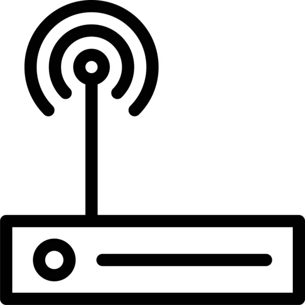 Broadband Modem Router Icon Outline Style — Stock Vector