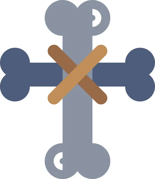 Икона Уходу Костями Плоском Стиле — стоковый вектор