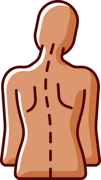Postura Espalda Salud Fisioterapia Icono — Archivo Imágenes Vectoriales