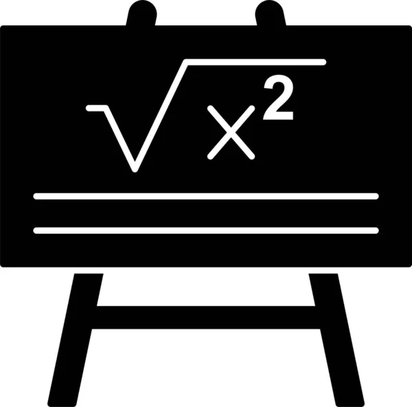 Tablero Educación Matemáticas Icono Estilo Sólido — Archivo Imágenes Vectoriales