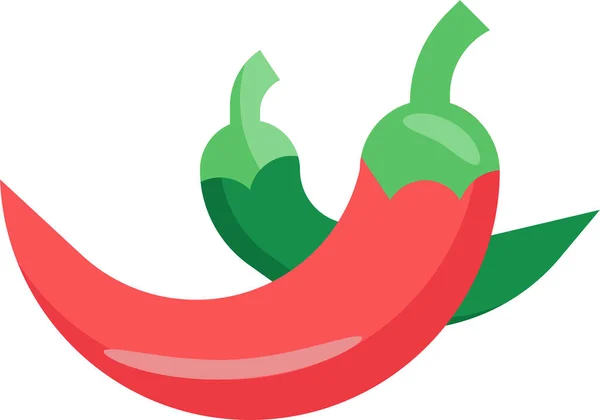 Chili Élelmiszer Forró Ikon — Stock Vector