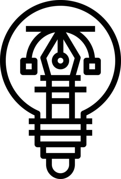 Ikona Kreatywnego Biznesu Żarówek — Wektor stockowy