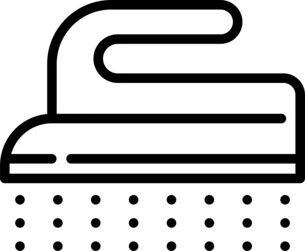 Dampfbügeleisen Wäsche Ikone Umriss Stil — Stockvektor