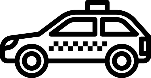 Икона Автомобиля Такси Категории Туризм Гостиница Гостеприимство — стоковый вектор