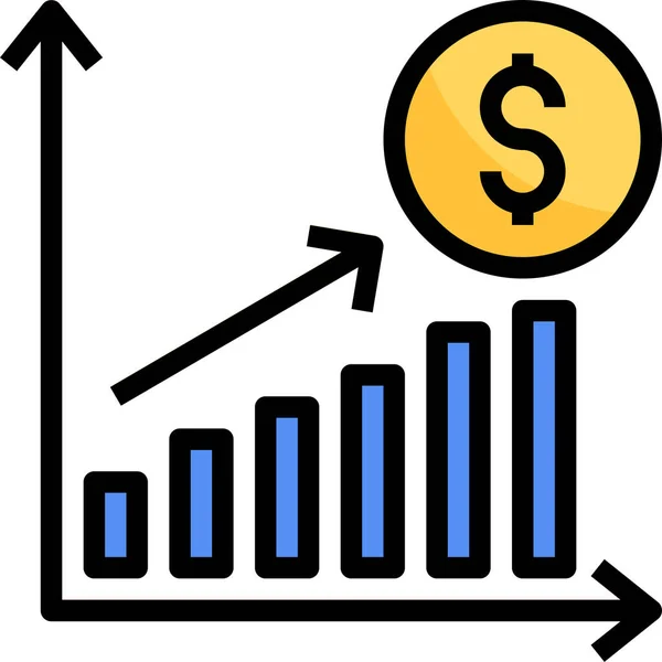 Financieringsicoon Voor Bedrijfsinvestering — Stockvector