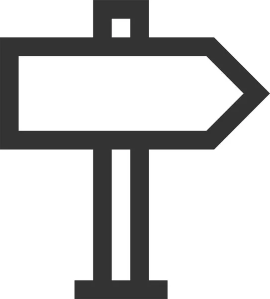 Ikona Znakového Dřeva Obrysovém Stylu — Stockový vektor