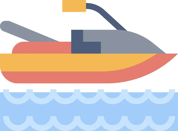 Automobile Boat Jet Ski Icon Outline Style — Stock Vector