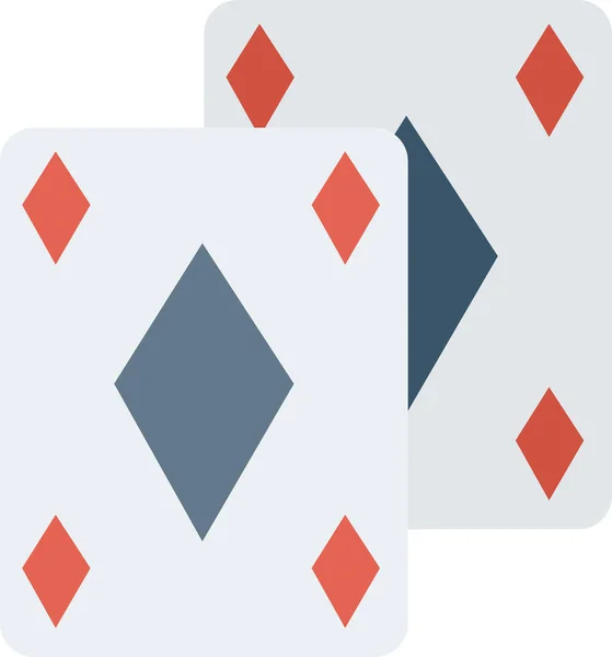 Cards Diamond Jack Icon Flat Style — Stock Vector
