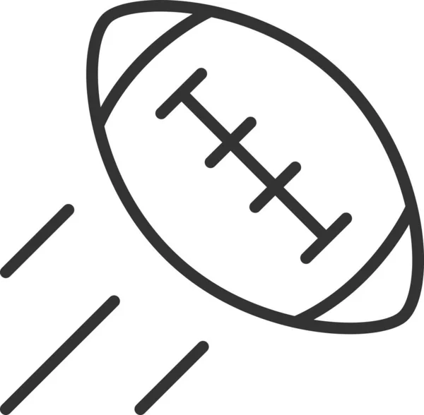 Ikona Amerického Fotbalového Vybavení Stylu Osnovy — Stockový vektor