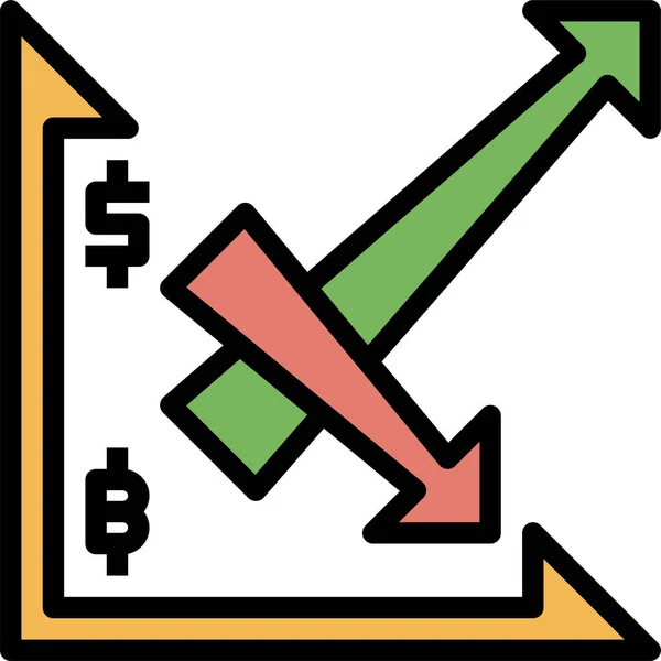 Bares Icono Gráfico Negocio Categoría Gestión Empresas — Vector de stock