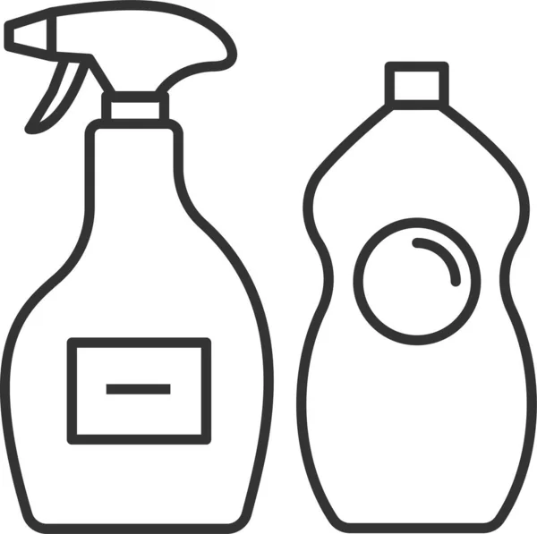 Chemicals Cleaner Cleaning Icon Family Home Category — Stock Vector