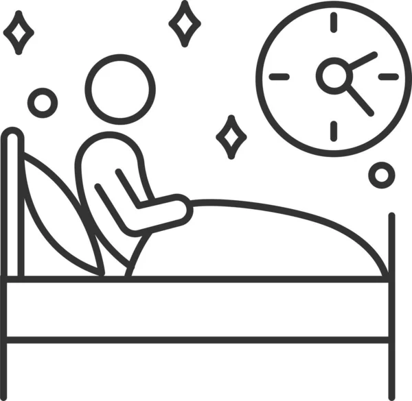 失眠剥夺睡眠图标 — 图库矢量图片