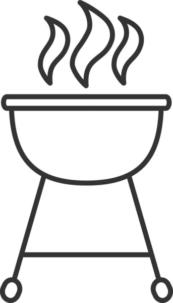 Grill Grill Grill Symbol Umriss Stil — Stockvektor