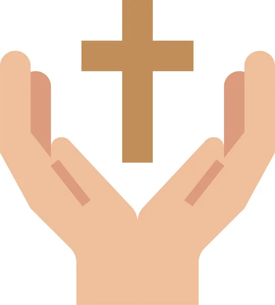 Katholisches Christentum Erchristliche Ikone Flachen Stil — Stockvektor