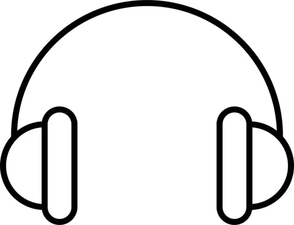 Audio Icono Auriculares Electrónicos — Vector de stock