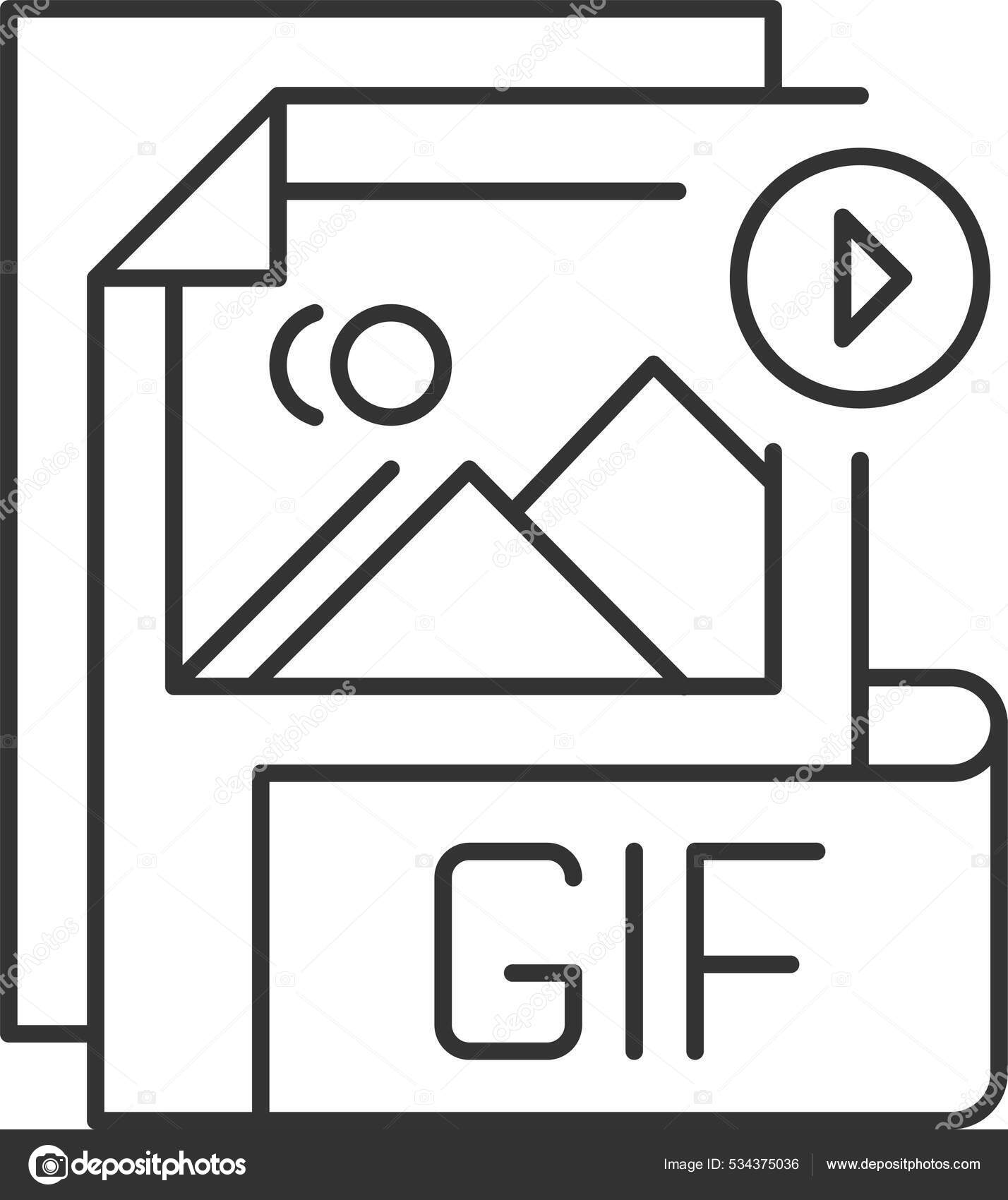 File Extension Gif Graphic Icon Stock Vector by ©iconfinder 534375036