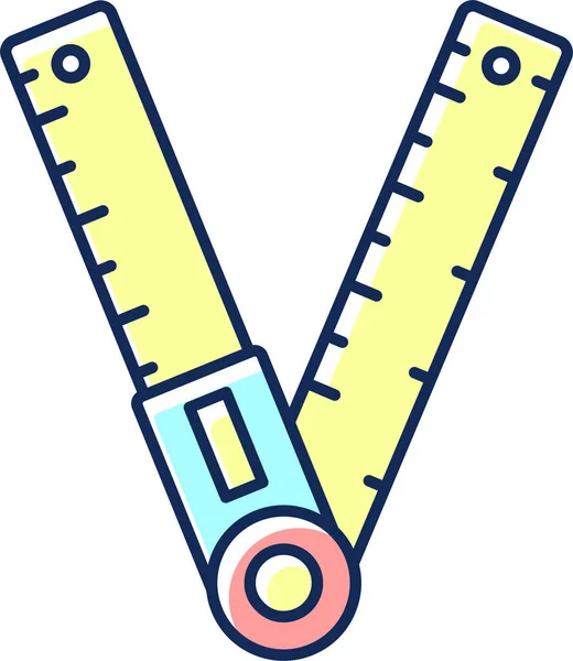 Nástrojový Metr Pravítka Centimetr Ikona Vyplněném Stylu — Stockový vektor