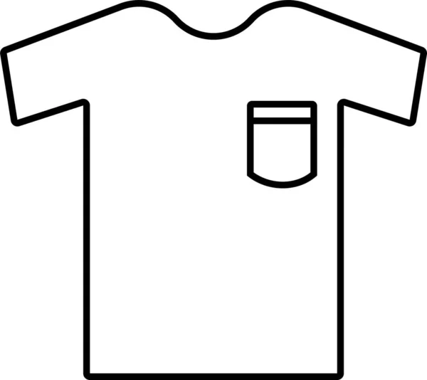 衣類付属品カテゴリの布の縫製シャツアイコン — ストックベクタ