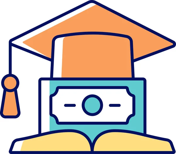 Ikona Kredytu Edukacyjnego Student — Wektor stockowy