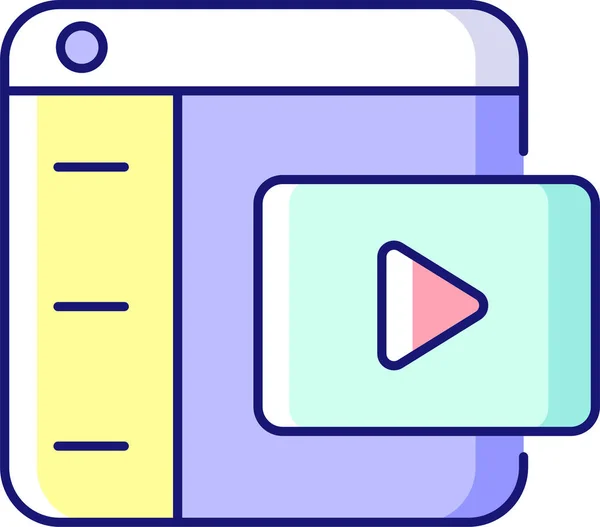 Video Platform Media Icon — Stock Vector