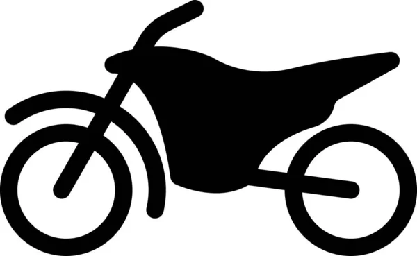 Bicicleta Moto Paseo Icono Estilo Sólido — Vector de stock