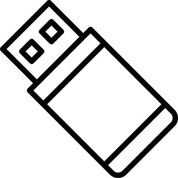 Ikona Úložiště Flash Disku — Stockový vektor