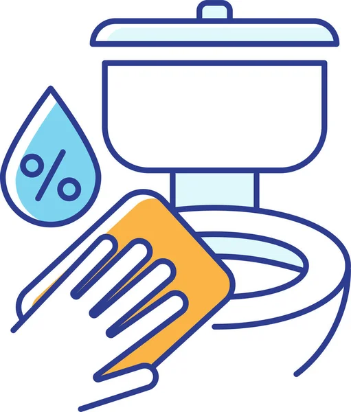 Badkamer Decontaminatie Home Sanitaire Voorzieningen Toilet Desinfectie Icoon — Stockvector