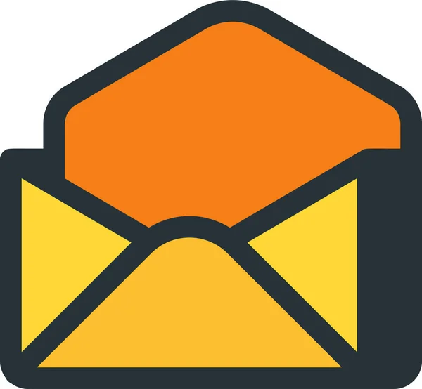 Email Icône Enveloppe Vide Dans Style Contour Rempli — Image vectorielle